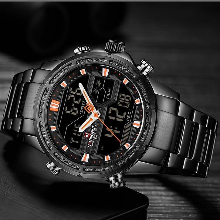 Men's Stainless Steel Luxury Naviforce Sports Wrist Watch