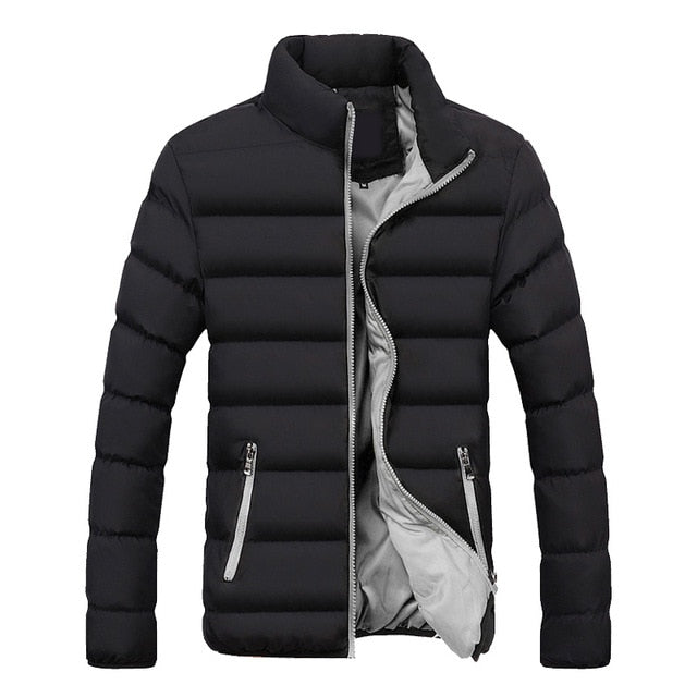 Men's Casual Cotton Padded Slim Fit Winter Jacket