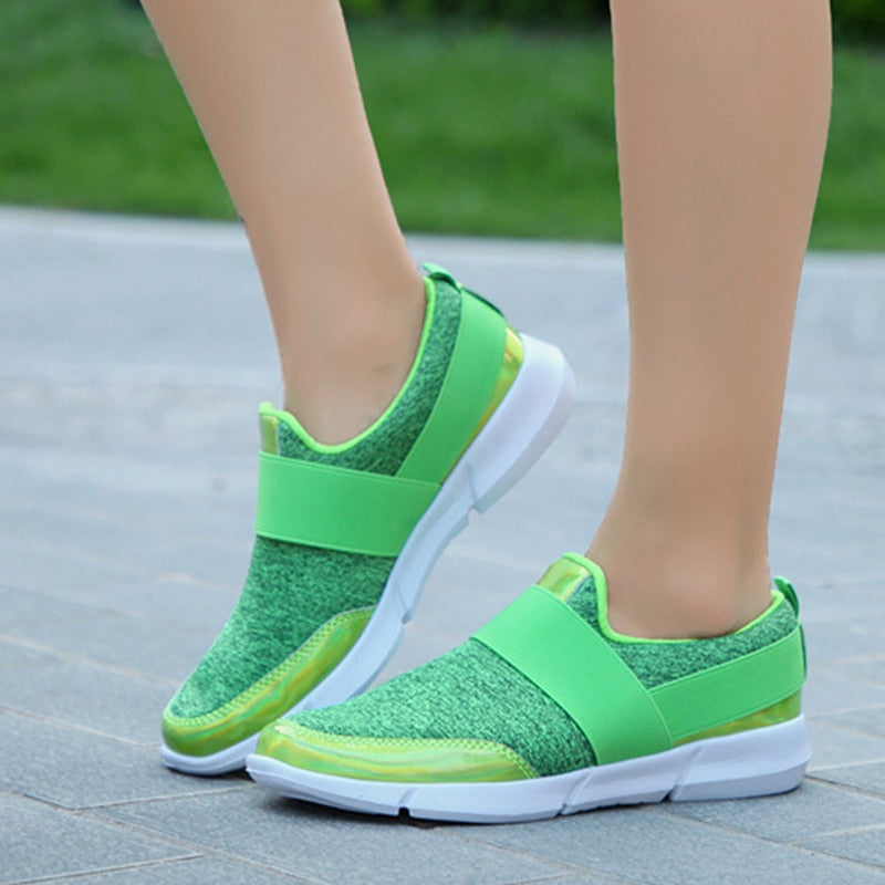 Women's Slip-On Casual Comfort Breathable Stretch Fit Sneakers