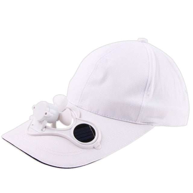 Solar Powered Cooling Fan Hikers Baseball Cap