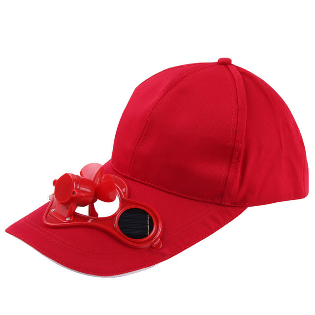 Solar Powered Cooling Fan Hikers Baseball Cap