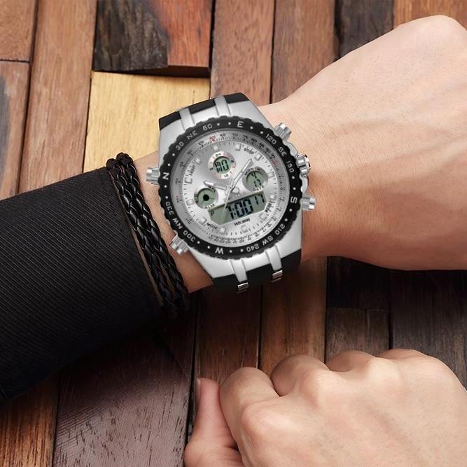 Men's Waterproof LED Military Quartz Wrist Watch