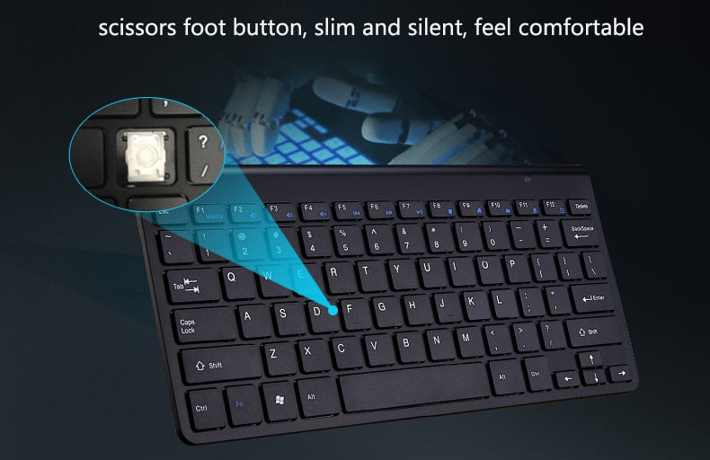 Mini 2.4Ghz Wireless Slim Keyboard Mouse Combo Set