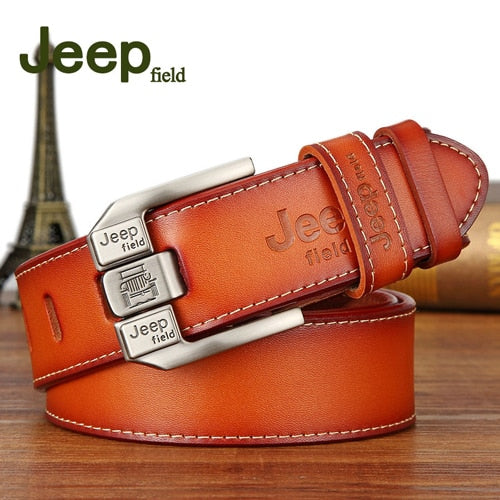 Men's Genuine Leather Designer Pin Buckle Belt