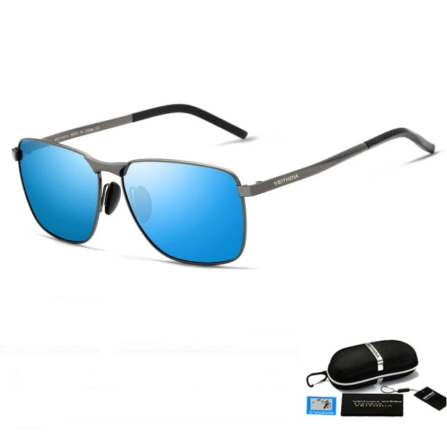 Men's Square Fashion UV400 Alloy Polarized Sunglasses