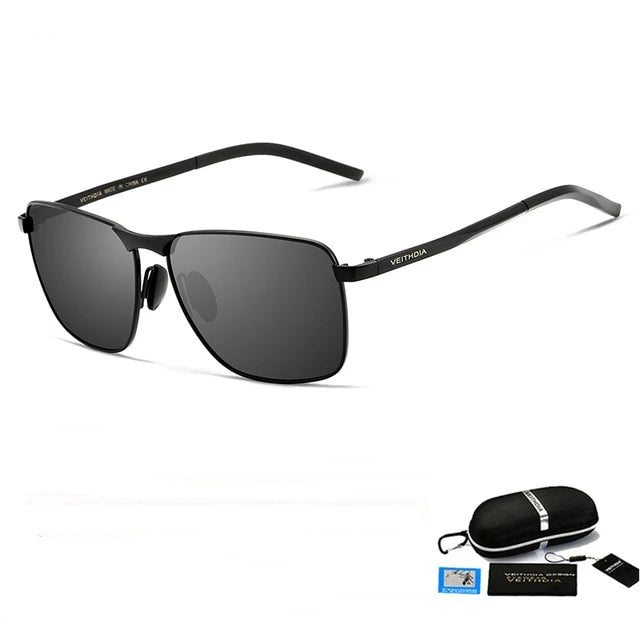 Men's Square Fashion UV400 Alloy Polarized Sunglasses