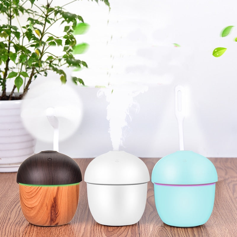 Mini Acorn USB LED Color Changing Aroma Oil Air Humidifier