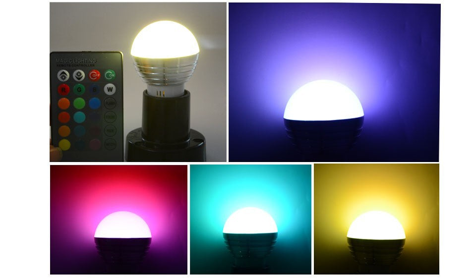 LED Color Changing Remote Control Magic Light Bulb
