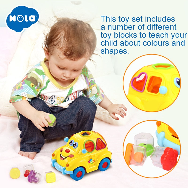 Electronic Kids Education Toy Car with Music and Puzzle Pieces