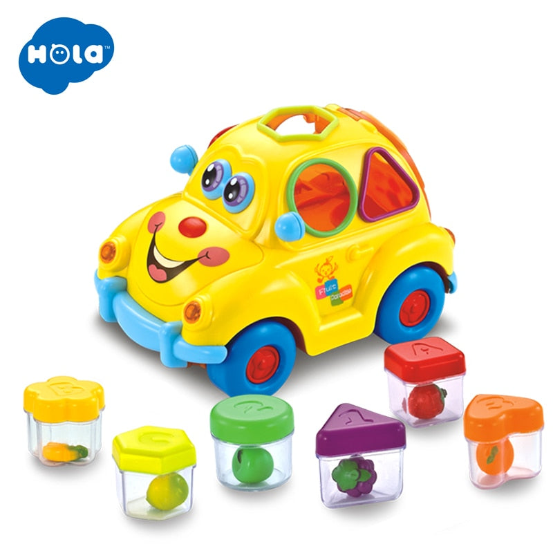 Electronic Kids Education Toy Car with Music and Puzzle Pieces