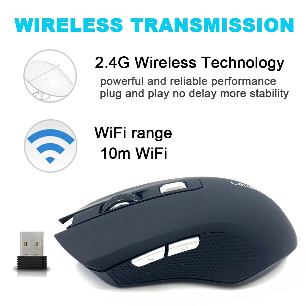 2.4G Rechargeable Wireless 6D Silent Button Mouse