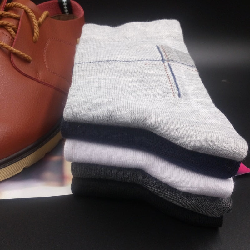 10 Pair: Men's Cotton Business Casual Socks