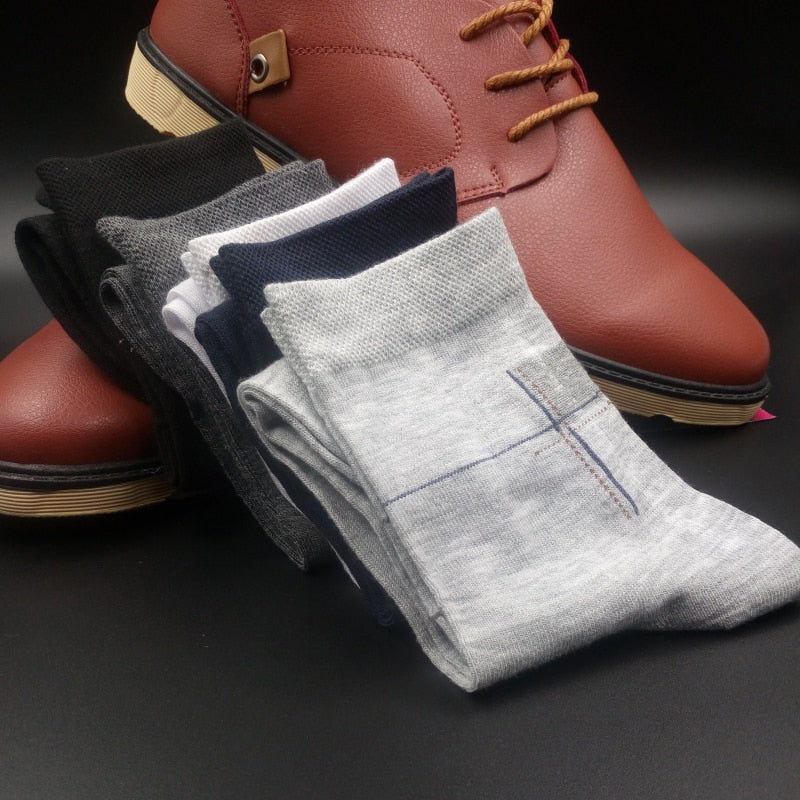10 Pair: Men's Cotton Business Casual Socks