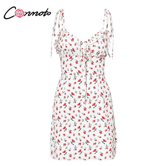 Women's Casual Floral Print Mini Beach Sundress