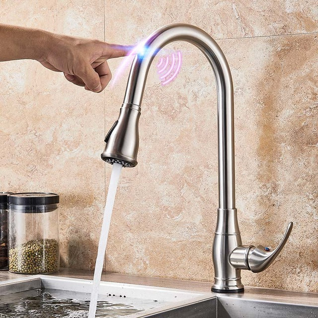 Stainless Steel Touch Inductive Dual Mode Kitchen Faucet