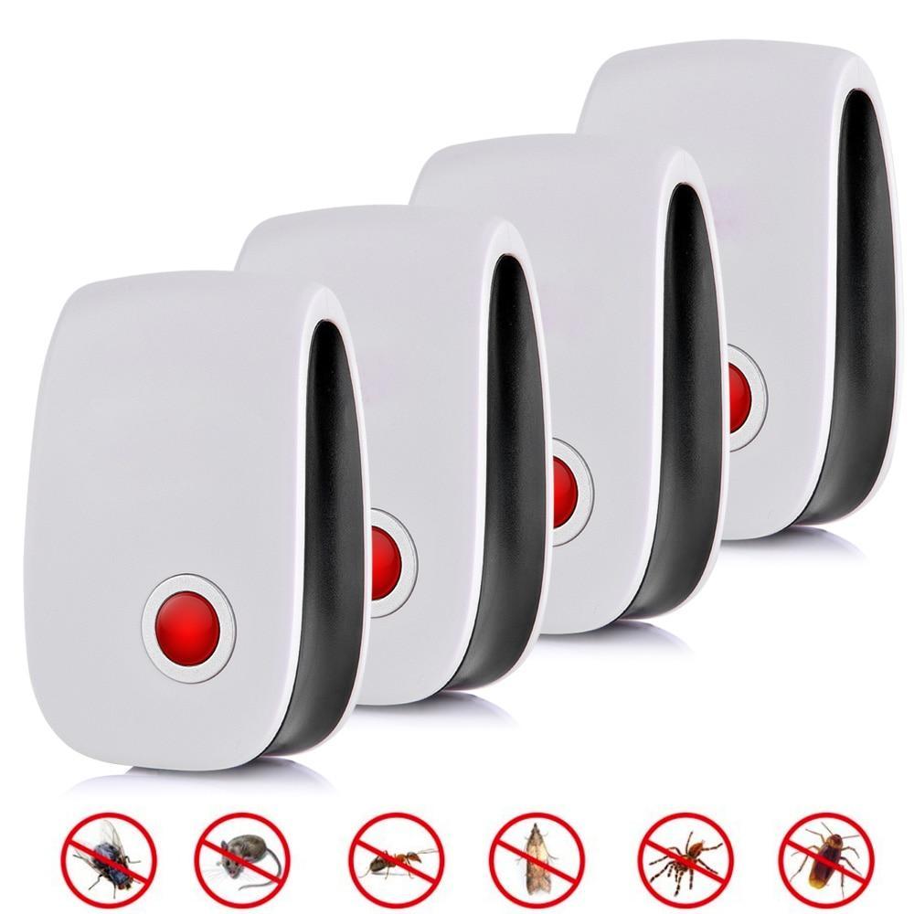 4 Pack: Ultrasonic Pest and Insect Repellent Wall-Plug