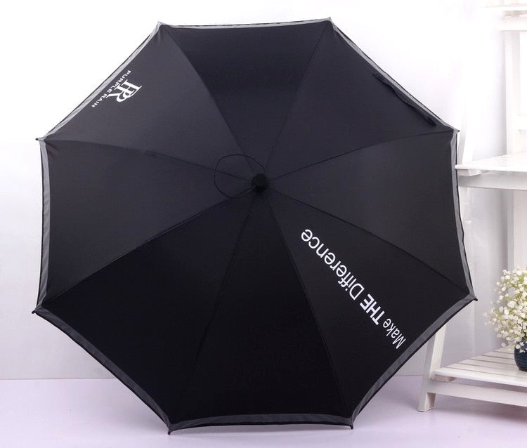 Ultra-Light Aluminum Glass Fiber Light Reflective Long Handle Umbrella