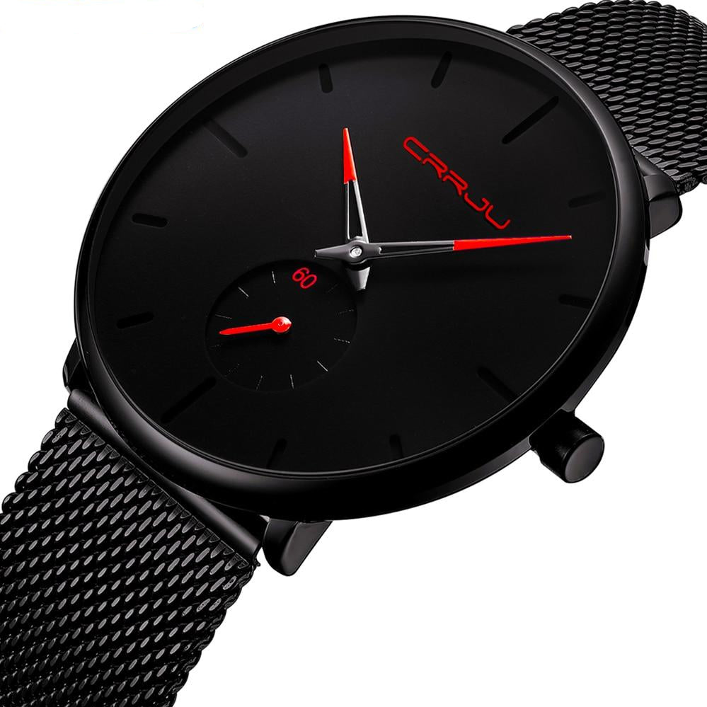 Men's Luxury Black Face Wrist Watch