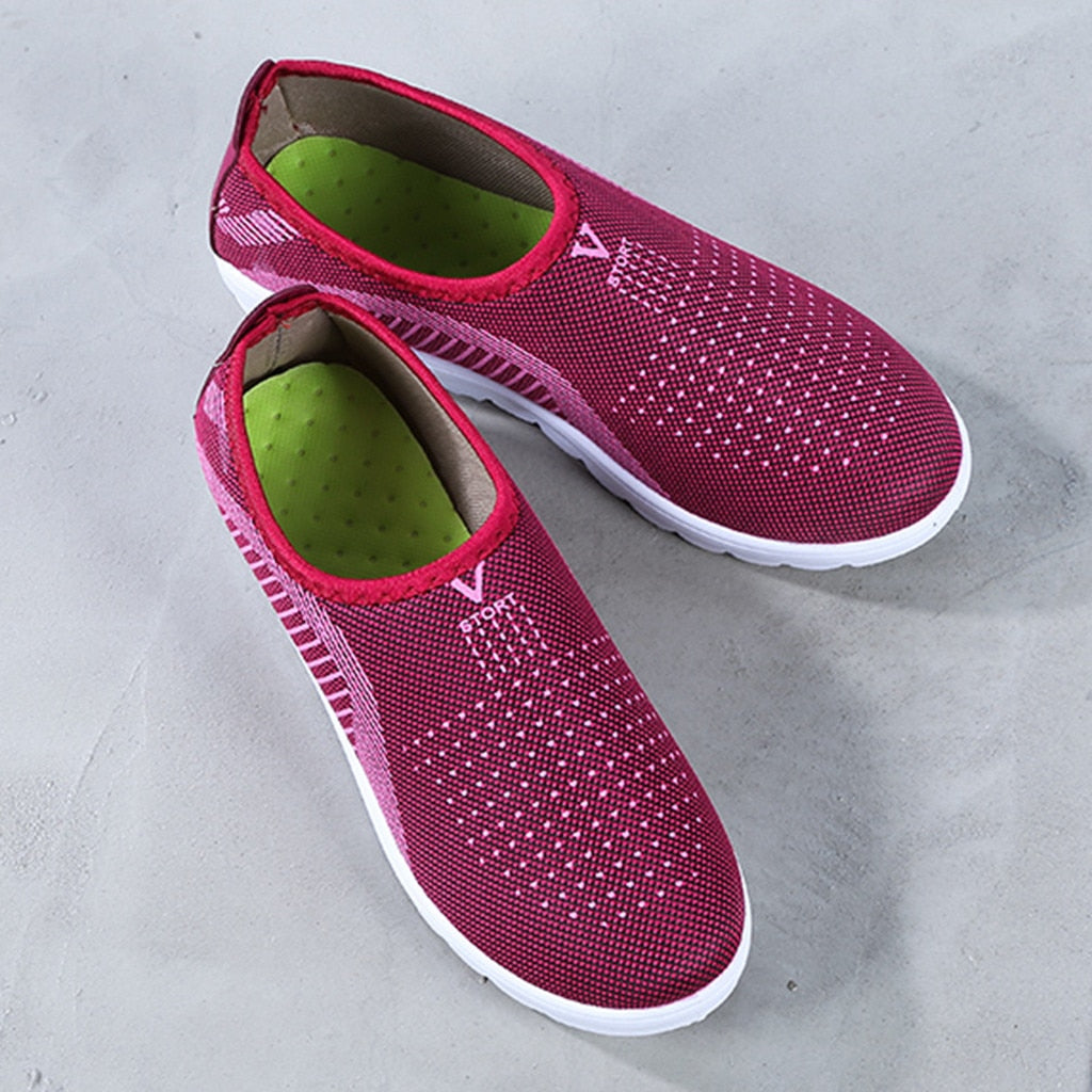 Women's Mesh Comfort Slip-On Walking Sneakers