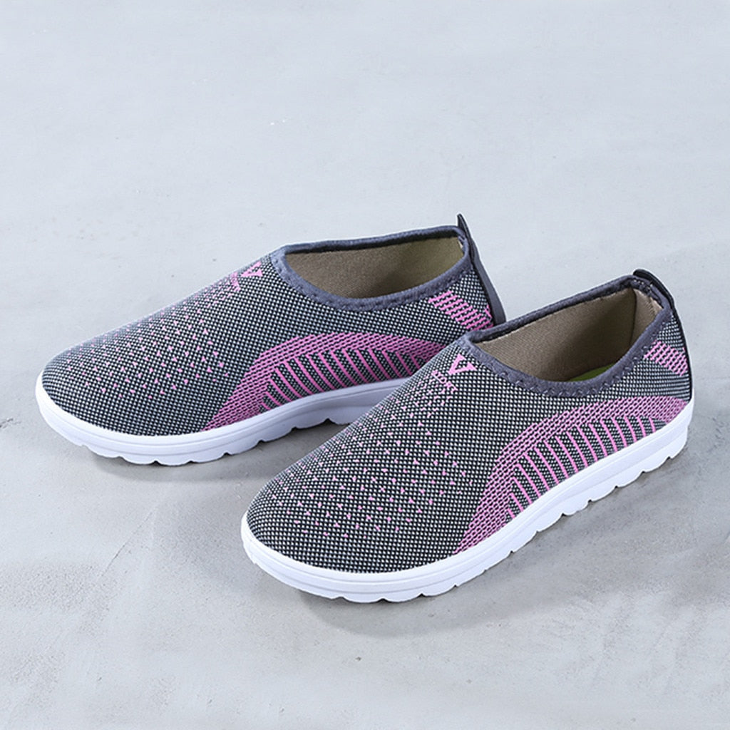 Women's Mesh Comfort Slip-On Walking Sneakers