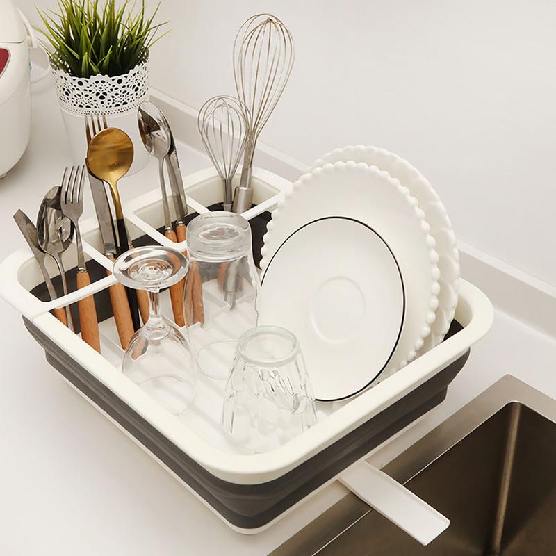 Kitchen Foldable Dish Rack Drainer