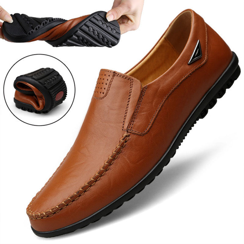 Men's Casual Business Leather Extra Comfort Moccasin Slip-Ons