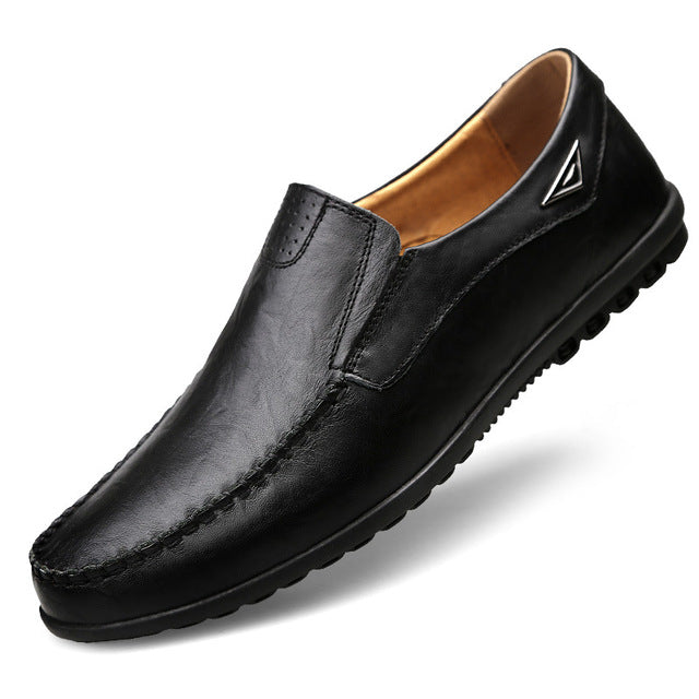 Men's Casual Business Leather Extra Comfort Moccasin Slip-Ons