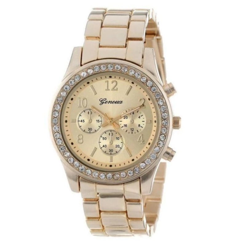 Women's Quartz Stainless Steel Three Eyes Watch