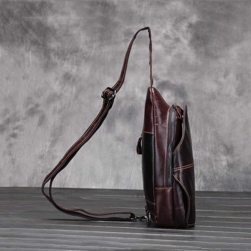 Men's Designer Fashion Vintage Leather Messenger Business Bag