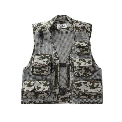 Lightweight Quick-Dry Multi-Pocket Mesh Fisherman's Vest