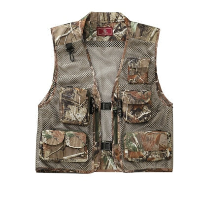 Lightweight Quick-Dry Multi-Pocket Mesh Fisherman's Vest