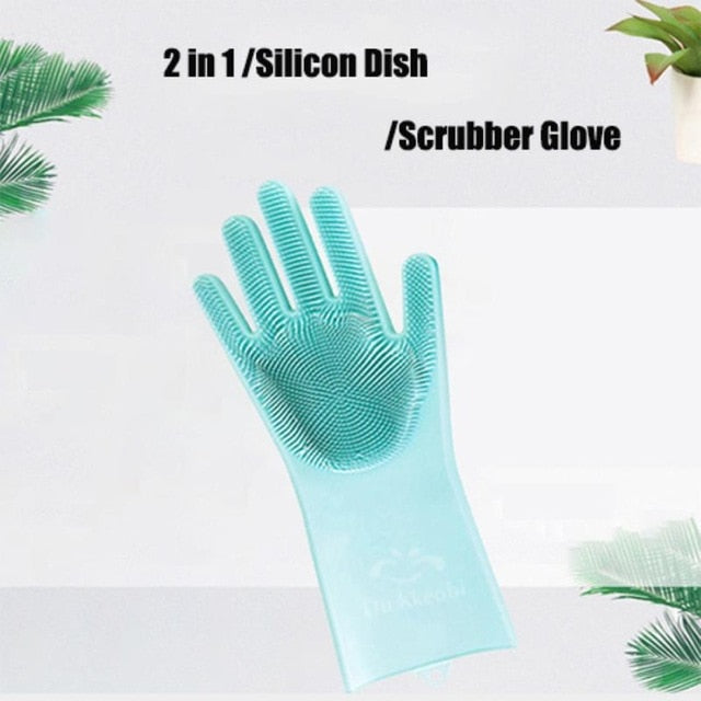 Magic Silicone Scrubber Gloves