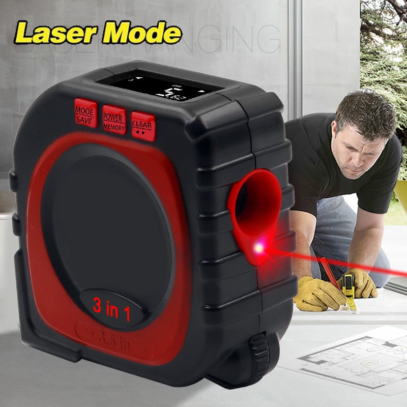 3 in 1 Measuring Tape With High Accuracy Laser Digital Tape