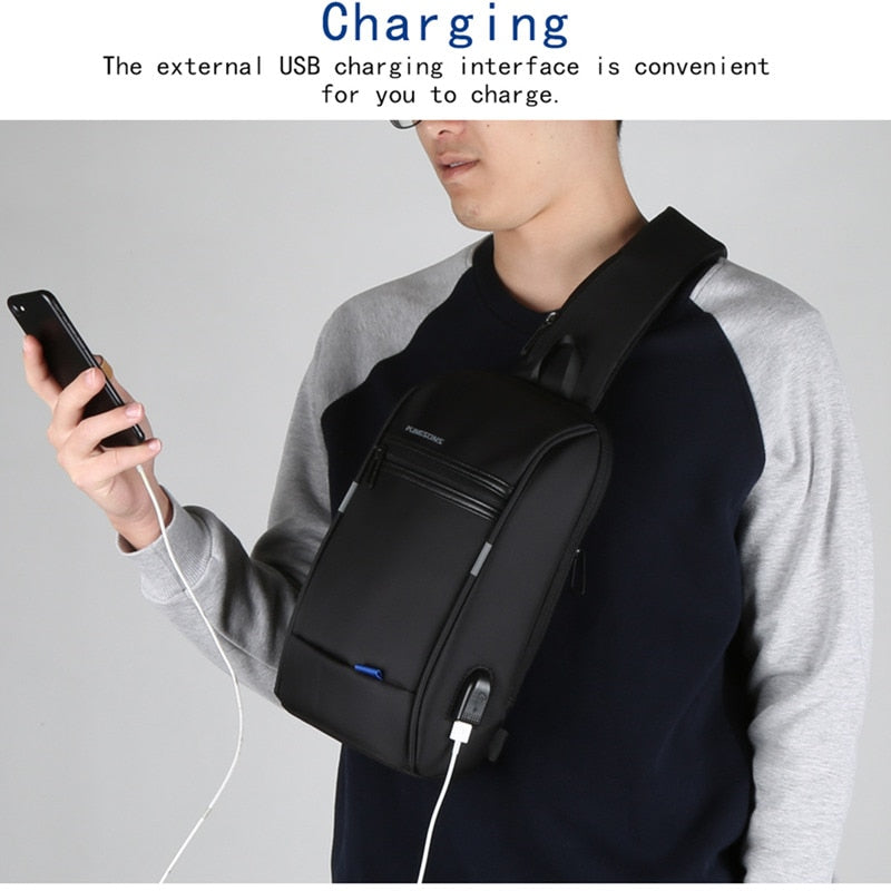 Business Casual Crossbody USB Charging Travel Bag