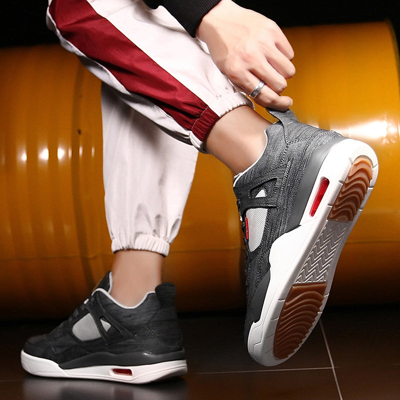Men's Air Cushion Casual Denim Canvas Sneakers