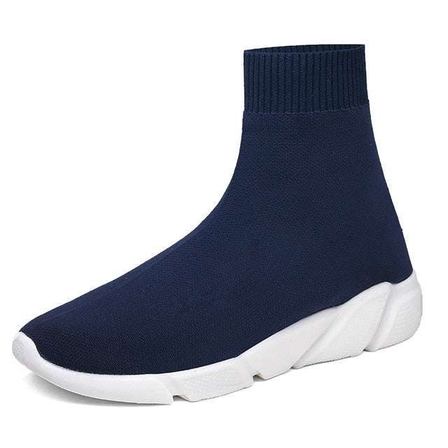 Men's High Top Breathable Sport Sock Knit Sneaker