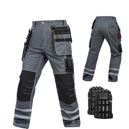 Men's Built Tough Workman Cargo Pants with Free Knee Pad Inserts