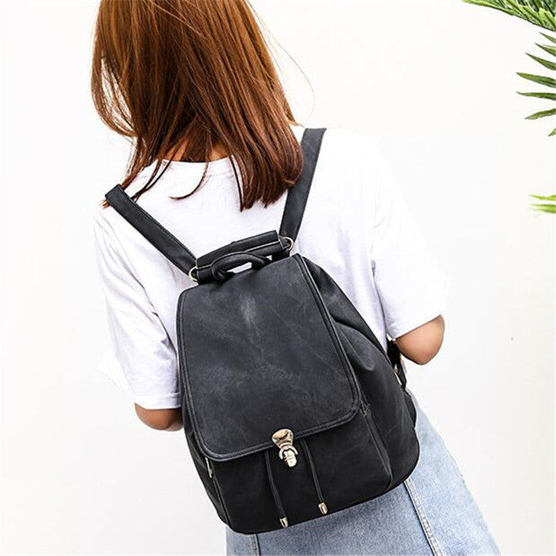 Women's High Fashion Leather Backpack & Clutch Purse