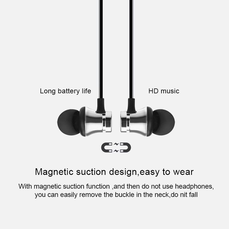 Magnetic Handsfree Sport Bluetooth Headphones with Mic