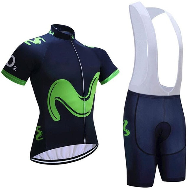 Men's Colorful Cycling Jersey and Gel Bike Shorts