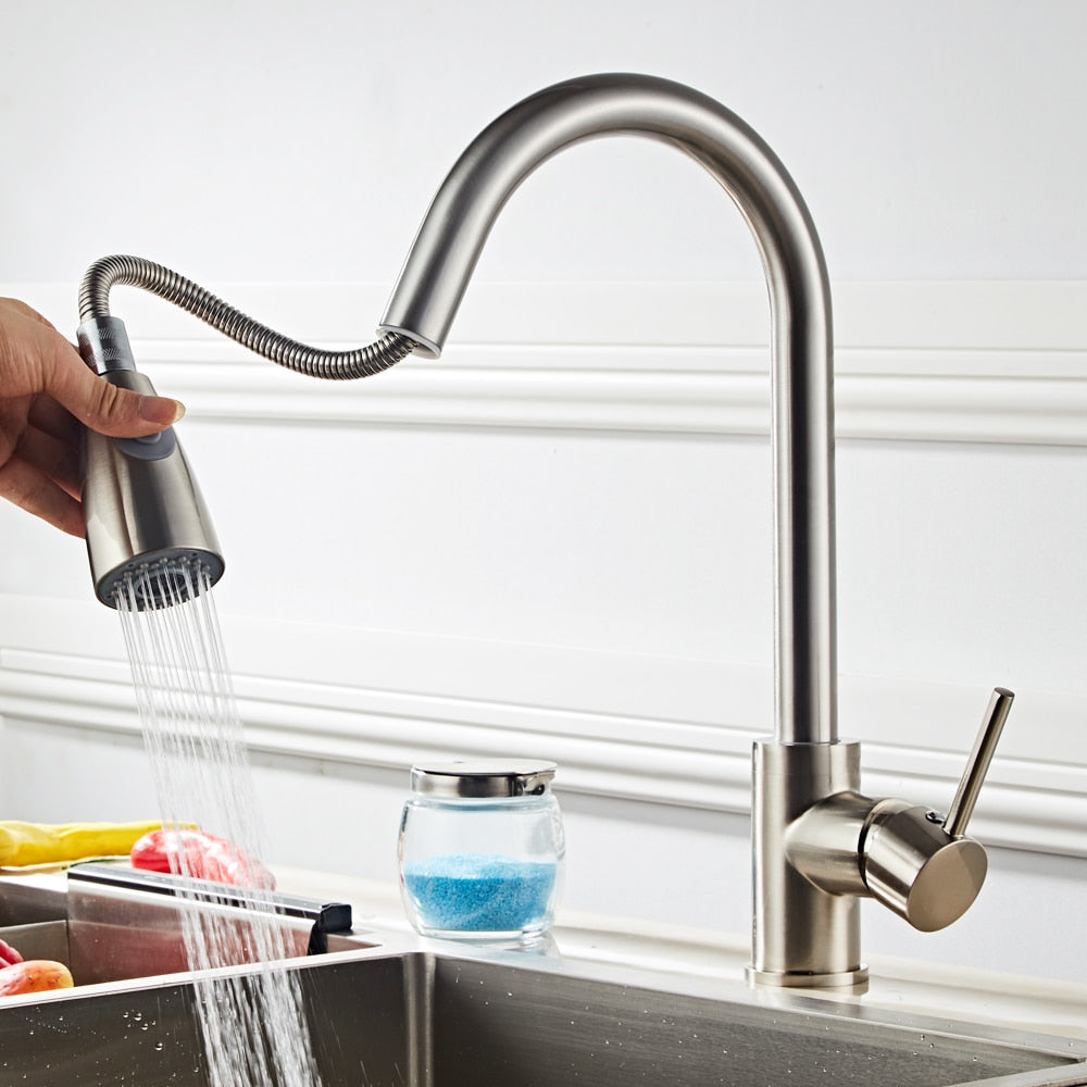 Swivel Spring Extendable 2-Mode Sink Faucet