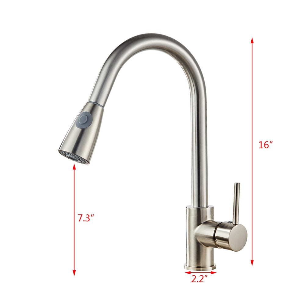 Swivel Spring Extendable 2-Mode Sink Faucet