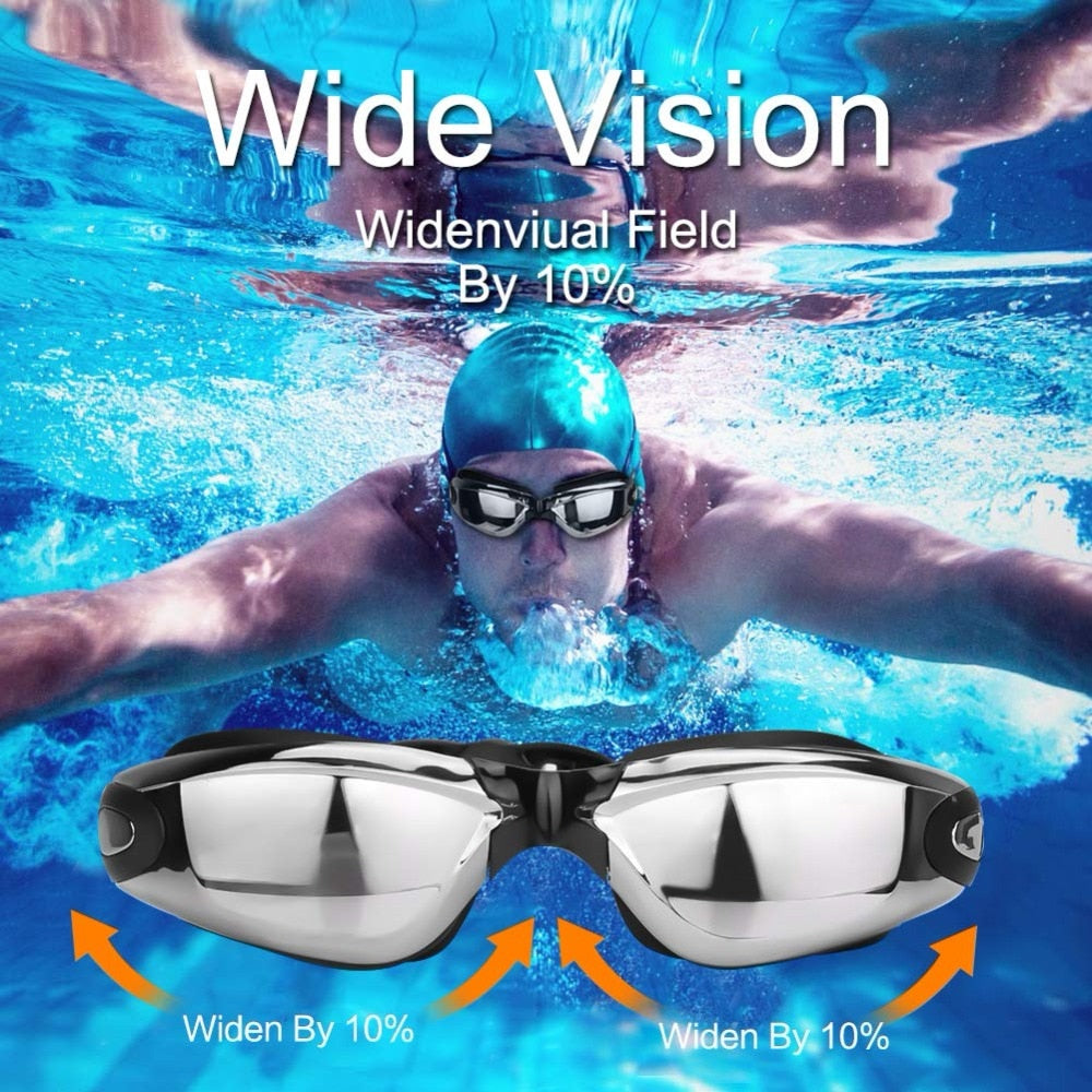 Myopia Anti-Fog UV Optical Prescription Swimming Goggles
