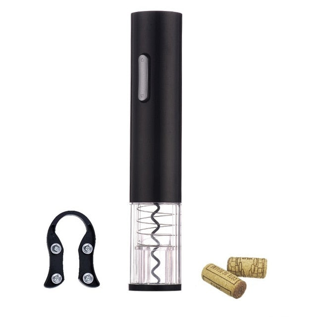 Automatic Electric Cordless Corkscrew Wine Bottle Opener with Free Foil Cutter & Vacuum Stopper