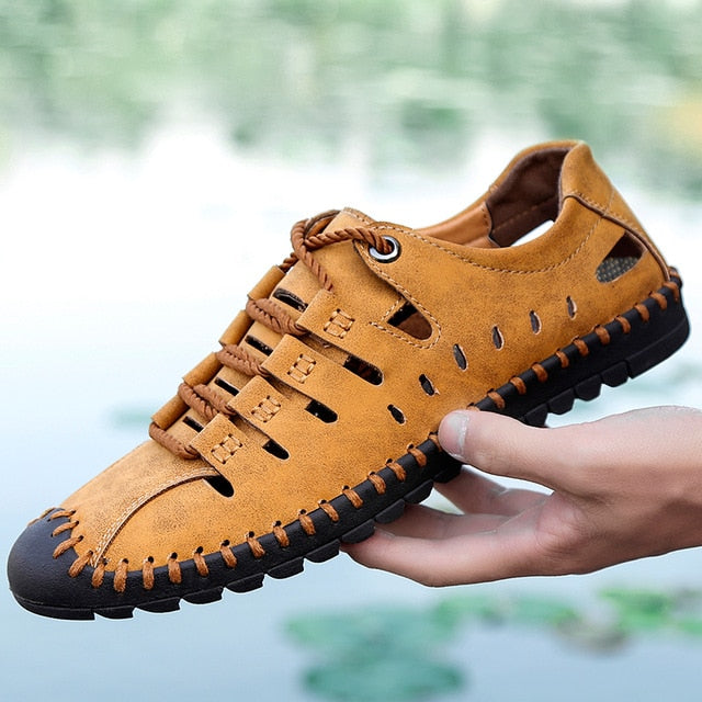 Men's Genuine Leather Casual Outdoor Sandals