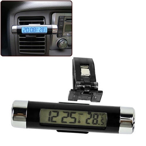 Clip-On Digital LCD Thermometer Clock