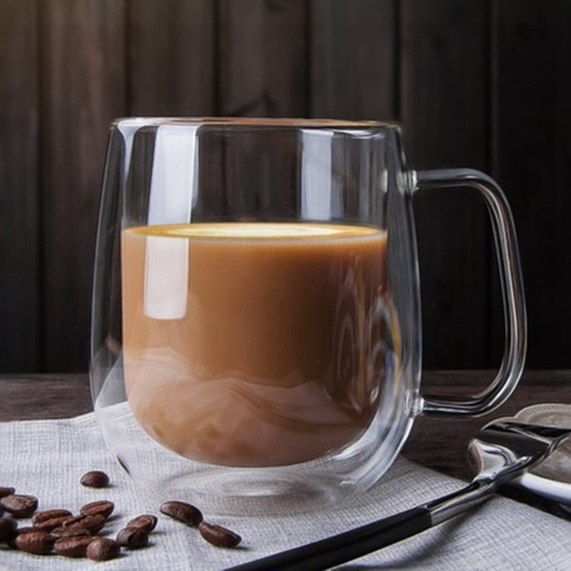 Double Lined Glass Insulated Coffee Mug