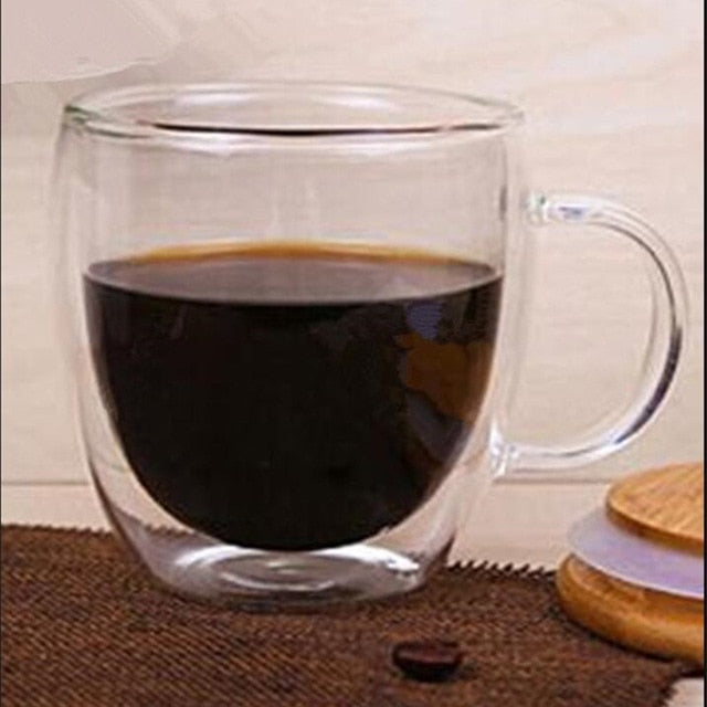 Double Lined Glass Insulated Coffee Mug