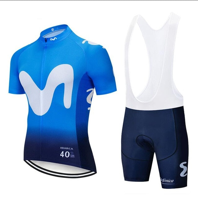 Men's Colorful Cycling Jersey and Gel Bike Shorts