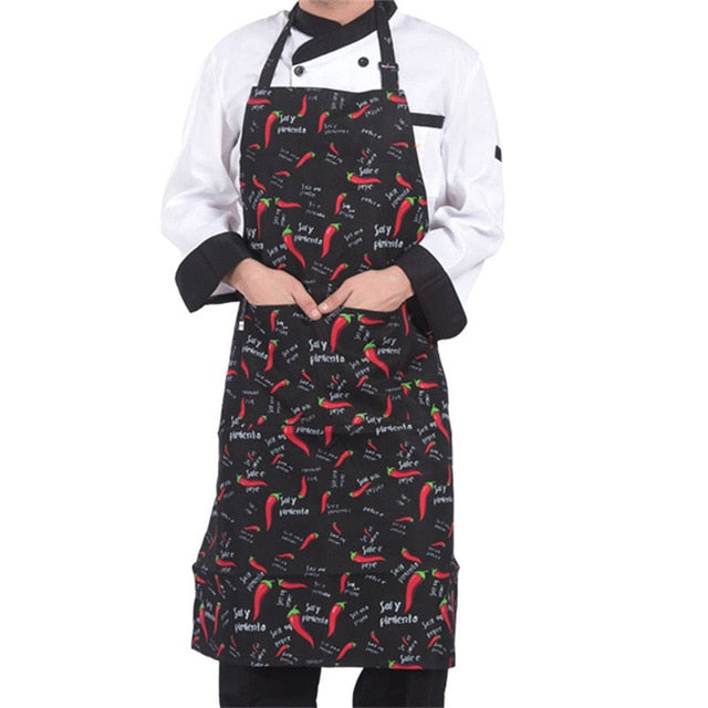 Adult Adjustable Half-Length Apron With 2 Pockets